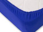 Простыня на резинке 120*200*20 трикотаж (пл.120) синий