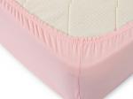 Простыня на резинке 120*200*20 трикотаж (пл.120) светло-розовый