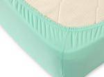 Простыня на резинке 120*200*20 трикотаж (пл.120) мята