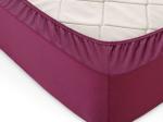 Простыня на резинке 120*200*20 трикотаж (пл.120) бордо