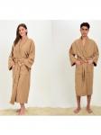 Халат вафельно-махровый унисекс "KARNA AYDER", кофейный                             (kr-200984-gr)