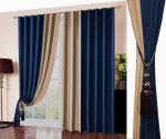 Комплект портьер №026, синий, беж                             (rt-100258)