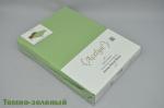 Комплект простынь трикотажная "ACELYA" на резинке 2 сп. и наволочки 70x70 (2шт), темно-зеленый                             (kr-112-CHAR009)