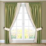 Комплект штор 133, (270*200)х2+подхваты 2шт, фисташка/крем (Шанз-элизе)(возможно дополнительное комплектование занавеской из вуали артикул № 100 белый, шампань)