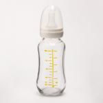 Бутылочка для кормления 150 мл., стекло, цвет МИКС