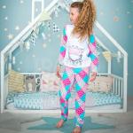 Пижама детская (фуфайка(лонгслив), брюки) д/дев