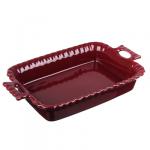 MILLIMI Форма для запекания и сервировки прямоугольная с ручками, керамика, 28х16,5х5см, бордо