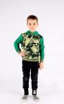 Толстовка детская с капюшоном орнаменты - Наган - зеленый