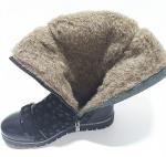 19СМФ 66193 Ш черн принт Сапоги зима для девочек (32-37)/6