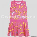 Платье для девочки без рукавов "Бананы", KotMarKot