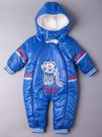 Комбинезон осенний для мальчика, мишка, синий