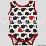 Боди-майка детская Киты, KotMarKot