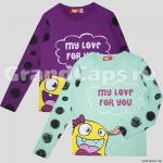 Лонгслив для девочки Let's Go