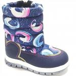 19СМФ 26148 Ш син Сапоги зима для девочек (23-26)/8