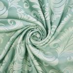 Комплект портьер для кухни Жаккард Папоротник фисташка 135*180*2 шт.