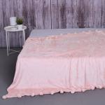 Покрывало бубон цвет светло-персиковый