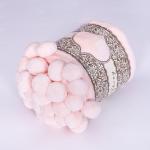 Покрывало бубон цвет светло-персиковый