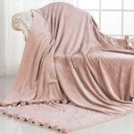 Покрывало бубон цвет серый