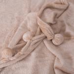 Покрывало бубон  цвет бежевый