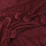 Покрывало бубон  цвет винный