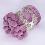 Покрывало бубон  цвет сиреневый