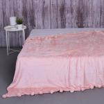 Покрывало бубон цвет персик