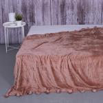 Покрывало бубон цвет светло-коричневый