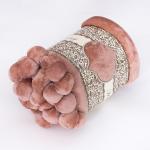 Покрывало бубон цвет светло-коричневый