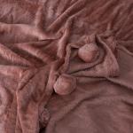 Покрывало бубон цвет светло-коричневый