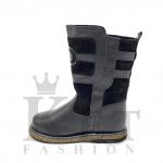 Монголки короткие черные, войлочная подошва