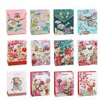 Пакет подарочный, высококачеств.бумага, глиттер, тиснение фольгой, 18х23х8 см, 12 дизайнов, арт 3-9