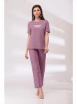 Брючный костюм 1018 лиловый, BonnaImage
