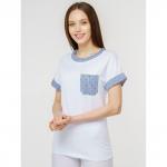 Блуза женская арт. 960-2, бело-голубая