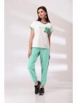 Брючный костюм 1021 мята, BonnaImage