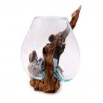 Ваза на корне AQU-S1-20 стекло h - от 20см до 26см украшение интерьера Хрупкое