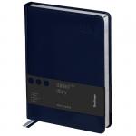 Ежедневник датированный 2021г., А4-(B5), 184л., кожзам, Berlingo Silver Pristine, сер. срез, синий, DD1_82402