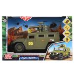 МАШИНА "ТЕХНОПАРК" ГАЗ ТИГР, СВЕТ+ЗВУК, ОТКРЫВ. ДВЕРИ И КАПОТ В РУСС. КОР. в кор.2*12шт