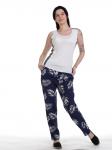 БРЮКИ БЮ119 ТЕМНО-СИНИЕ С РИСУНКОМ