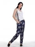 БРЮКИ БЮ119 ТЕМНО-СИНИЕ С РИСУНКОМ