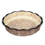 MILLIMI Форма для запекания и сервировки круглая, керамика, 22х4,5см, шоколад