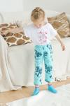 Брюки детские Пижамные кулирка голубой