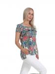 БЛУЗКА МА260 ЦВЕТНАЯ ПОЛОСКА