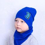 Шапка "динозавр" василёк