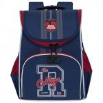 Ранец школьный ортопедический Grizly College с сумкой для обуви 8 л RAm-085-1/2 (229527)