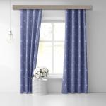 Штора Блэкаут печать white Essence 0059 Бабочки сиреневый 145*260