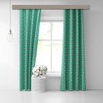 Штора Блэкаут печать white Childlike 0008 зеленый 145*260