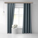 Штора Блэкаут печать white Base 0307 серый 145*260