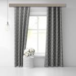Штора Блэкаут печать матовый Forms 0001 серый 145*260
