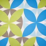 Штора Блэкаут печать матовый Paint forms 0014  зеленый 145*260