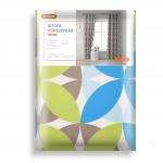 Штора Блэкаут печать матовый Paint forms 0014  зеленый 145*260